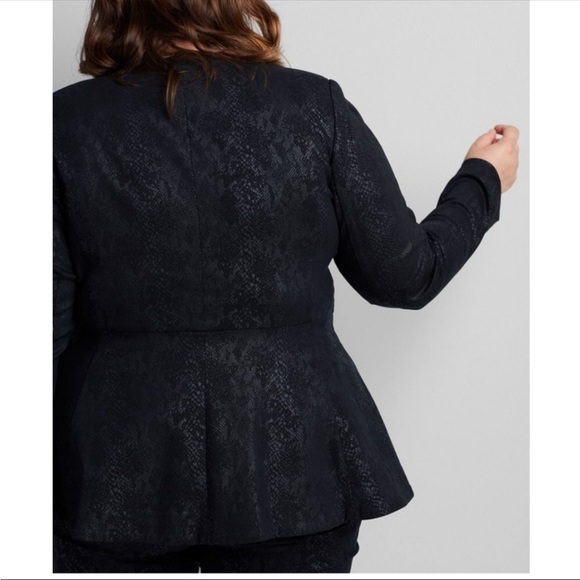 Lane Bryant Blazer Snakeskin Print Peplum - Picture 2 of 16
